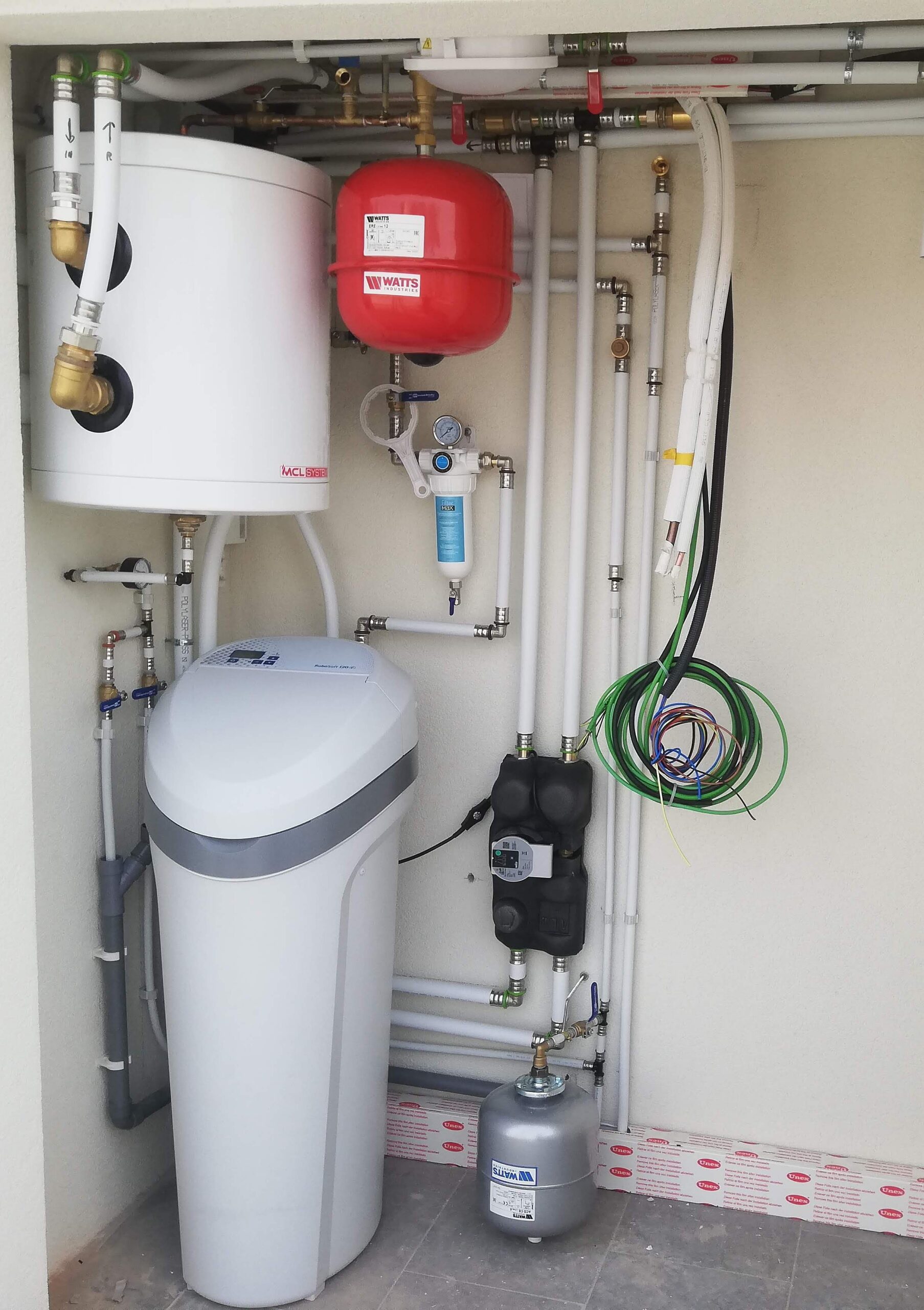 Tuberías para conectar caldera